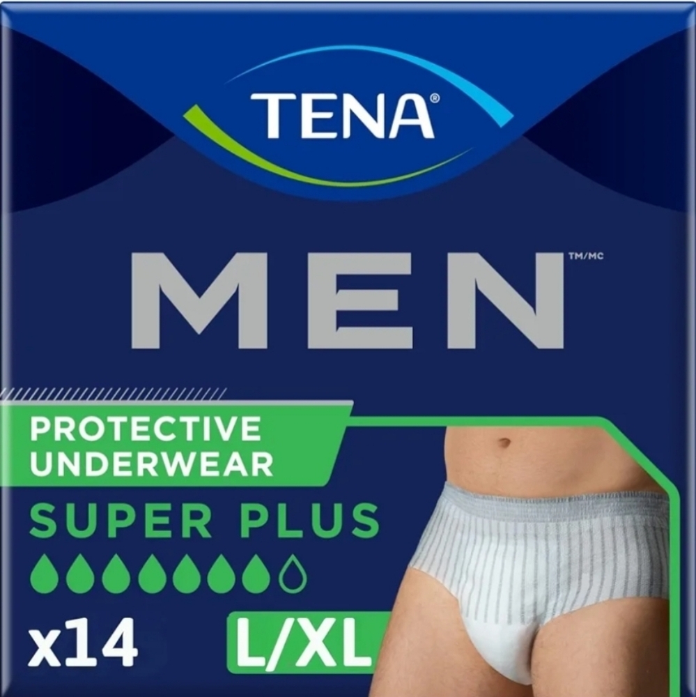 Tena Incontinence/Bladder Control Underwear for Men, Protective, Extra Large 14